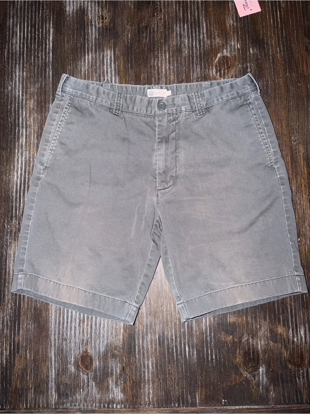 J. Crew Men's Gray Flat-Front Chino Shorts